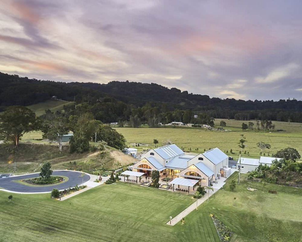 husk distillery aerial view