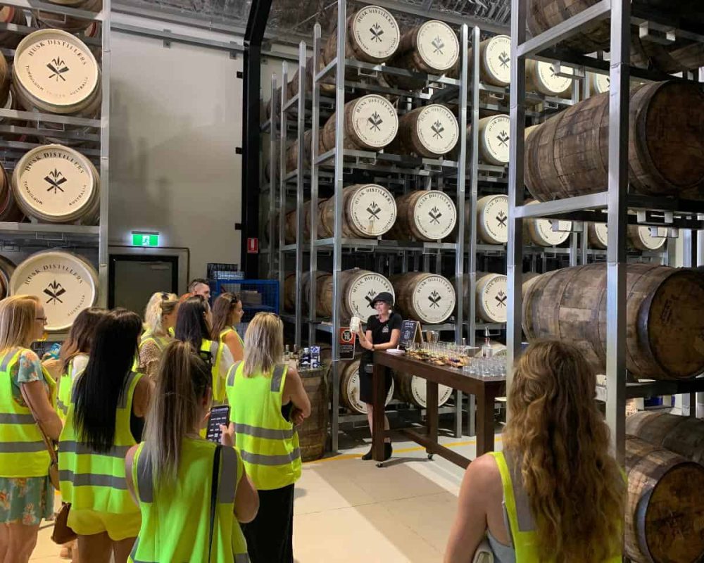 husk distillery wine cellar tour