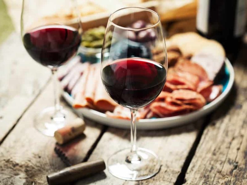 wine and cheese board